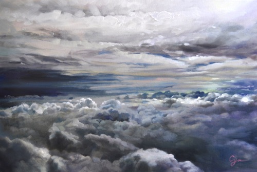 "Far Away - Dancing Clouds"
Oil on canvas  20”x30”
Accepted by Greenhouse Gallery
“Salon International 2012 Exhibition”