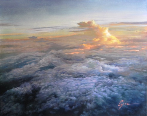 “Dancing upon the Clouds”
Oil on canvas  24”x30”. Awarded “the Ragar’s Award for Creativity” at the Best of America 2008 – 18th Annual Fine Art Competition and Exhibition of the National Oil and Acrylic Painters’ Society