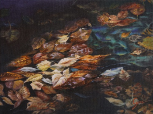 "Farewell to Autumn"
Oil on canvas 12"x16"