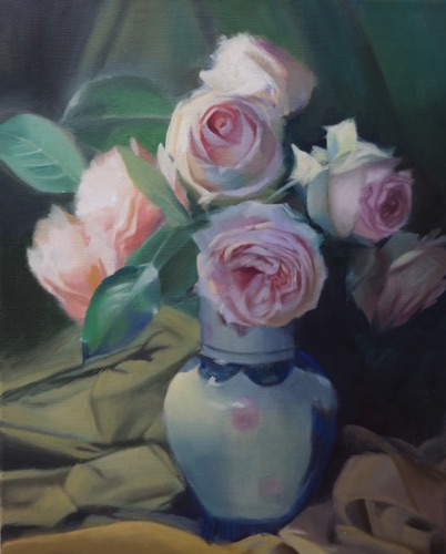 "Rose Blossom"
Oil on canvas  16”x20”