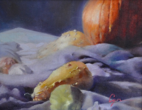 "Halloween Joy"
Oil on canvas panel  11”x14”