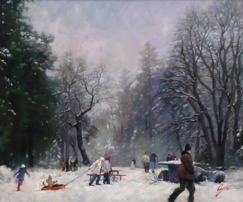 “Wintry Delight”
Oil on canvas  20”x24”
Selected in the “Salon International 2008 Exhibition” by Greenhouse Gallery
